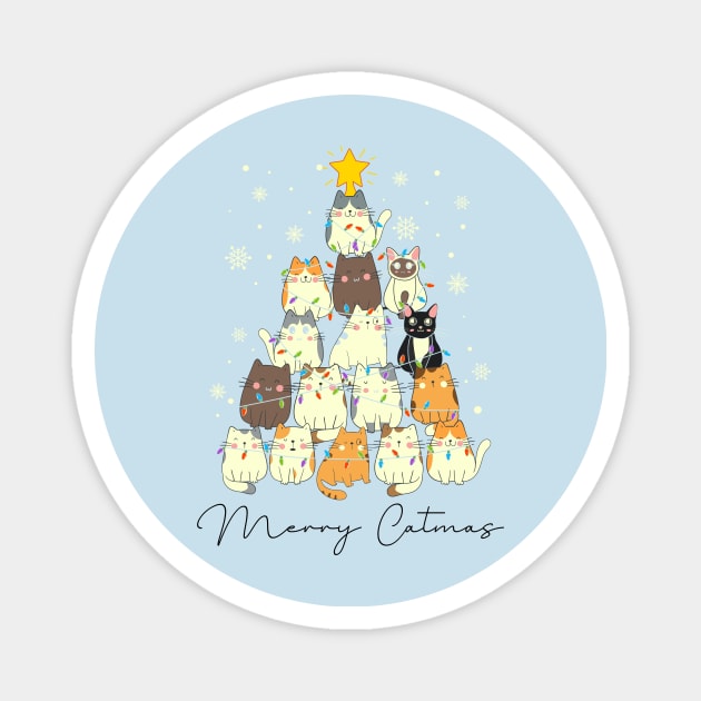 Merry Catmas Magnet by Creativity Haven